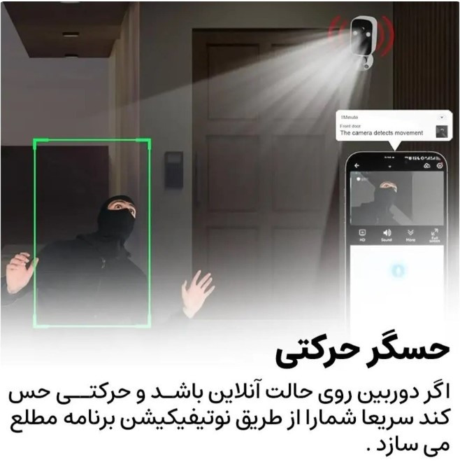 دوربین مدار بسته مکعبی سیمکارتی مدل T4 با کیفیت ۵ مگاپیکسل و دید در شب